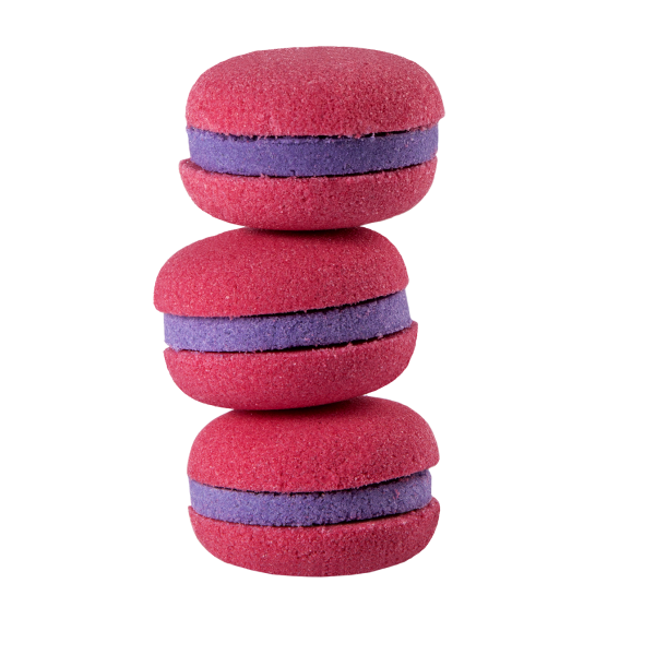 Macaron de bain effervescent