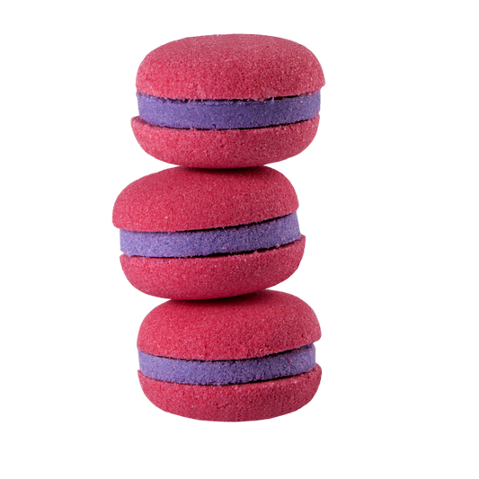 Macaron de bain effervescent