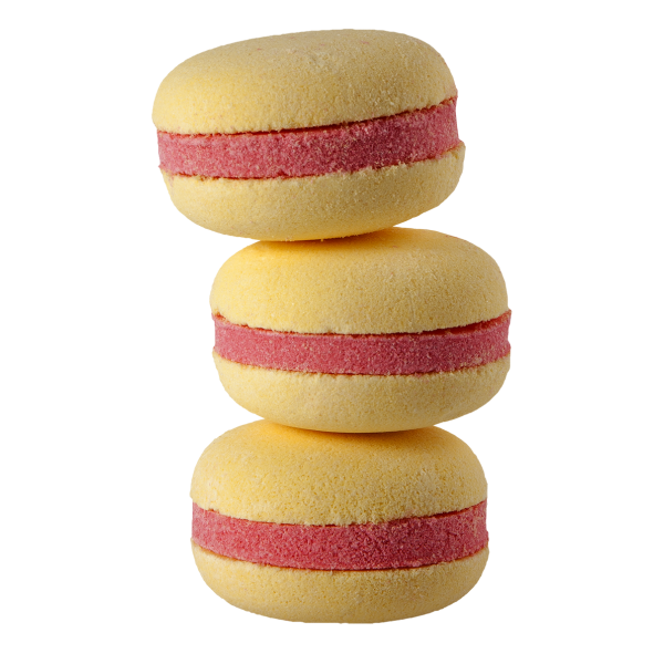 Macaron de bain effervescent